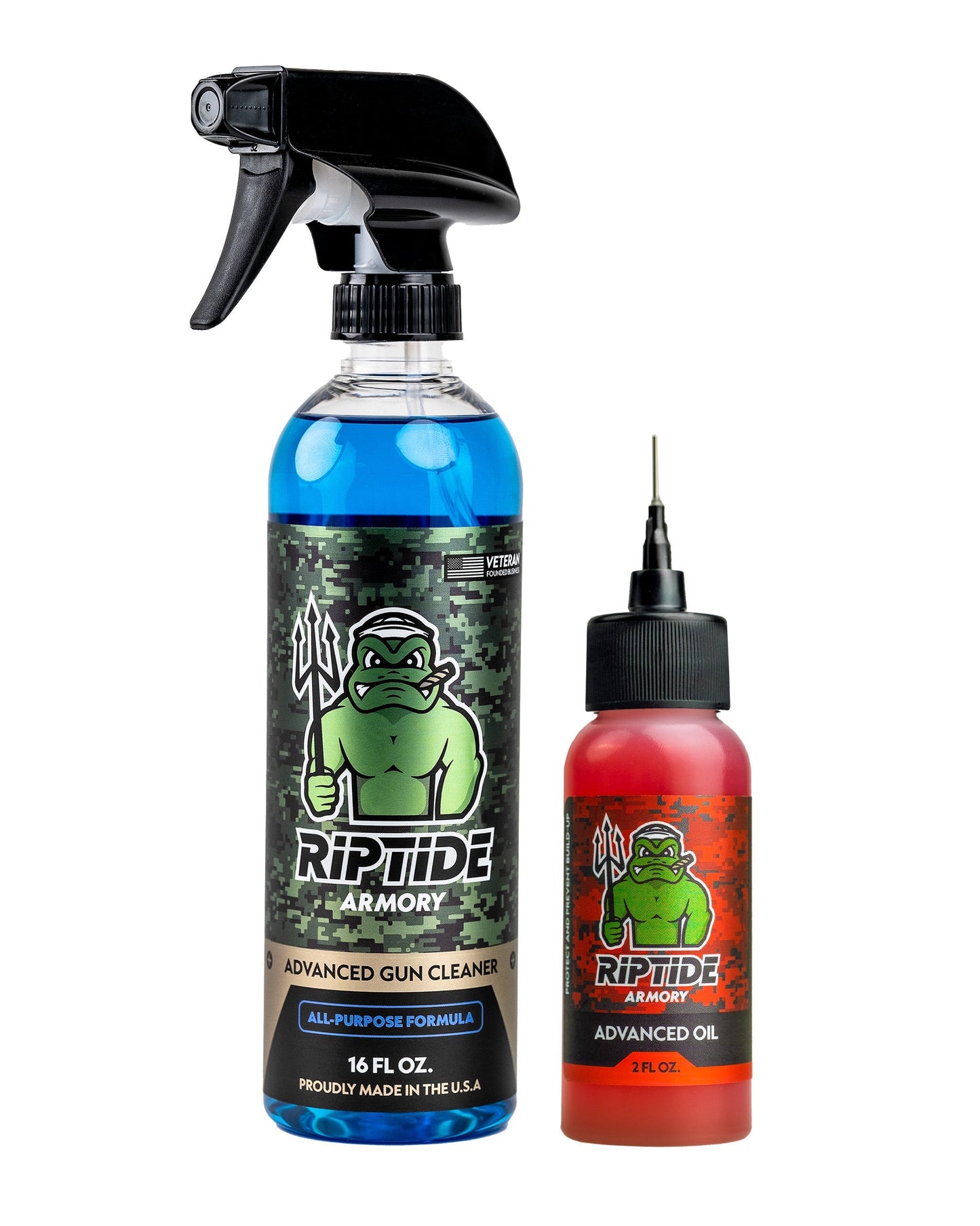 Riptide Armory Advanced Gun Cleaner & Advanced Oil 2 Step Kit - Cleans, Lubes, Protects Targeted Long-Lasting Formula - Nano Coat Technology - Veteran Owned & Formulated by Former US Navy Seal MOST ADVANCED FORMULATIONS! This high-performance, 2-step gun