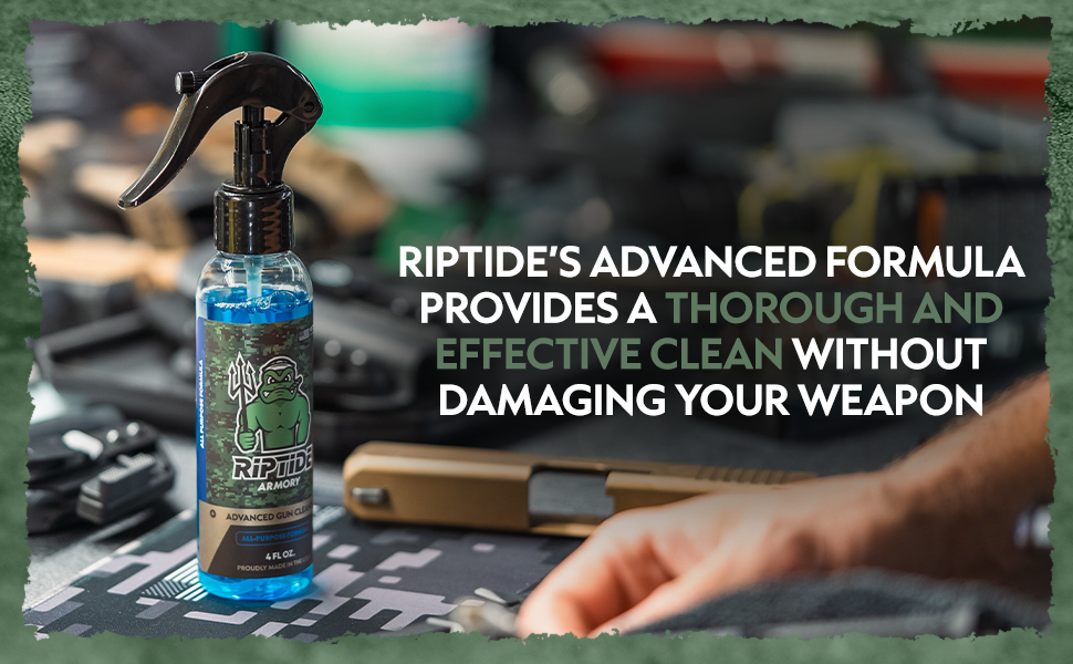 Riptide Armory Advanced Gun Cleaner & Advanced Oil 2 Step Kit - Cleans, Lubes, Protects Targeted Long-Lasting Formula - Nano Coat Technology - Veteran Owned & Formulated by Former US Navy Seal MOST ADVANCED FORMULATIONS! This high-performance, 2-step gun
