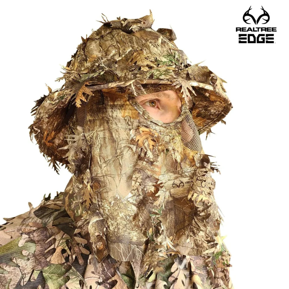 One Size Fits Most SM-XL (Hat size 6 to 8, 54-63cm)Custom Fit with Locking Drawstring Choose From 12 Camo PatternsQuikCamoThe Fowl Depot2-in-1 Leafy Face Mask and Bucket Hat (Adjustable, OSFM)