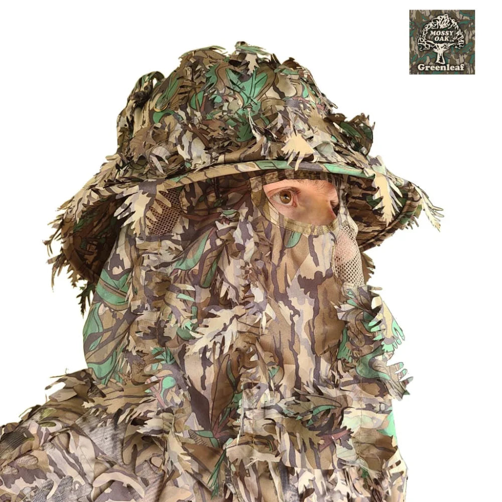 One Size Fits Most SM-XL (Hat size 6 to 8, 54-63cm)Custom Fit with Locking Drawstring Choose From 12 Camo PatternsQuikCamoThe Fowl Depot2-in-1 Leafy Face Mask and Bucket Hat (Adjustable, OSFM)