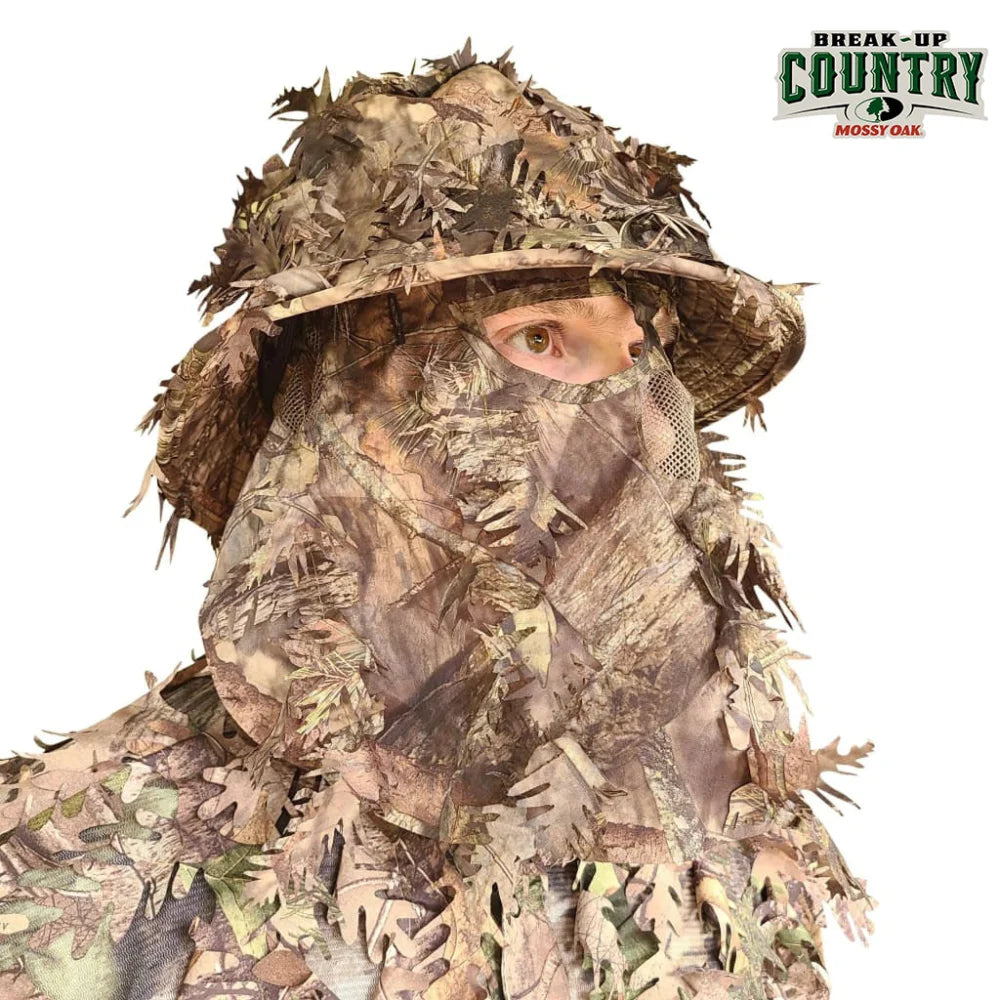 One Size Fits Most SM-XL (Hat size 6 to 8, 54-63cm)Custom Fit with Locking Drawstring Choose From 12 Camo PatternsQuikCamoThe Fowl Depot2-in-1 Leafy Face Mask and Bucket Hat (Adjustable, OSFM)