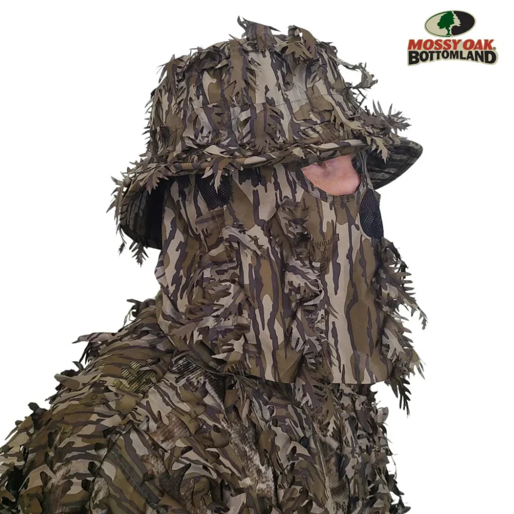 One Size Fits Most SM-XL (Hat size 6 to 8, 54-63cm)Custom Fit with Locking Drawstring Choose From 12 Camo PatternsQuikCamoThe Fowl Depot2-in-1 Leafy Face Mask and Bucket Hat (Adjustable, OSFM)