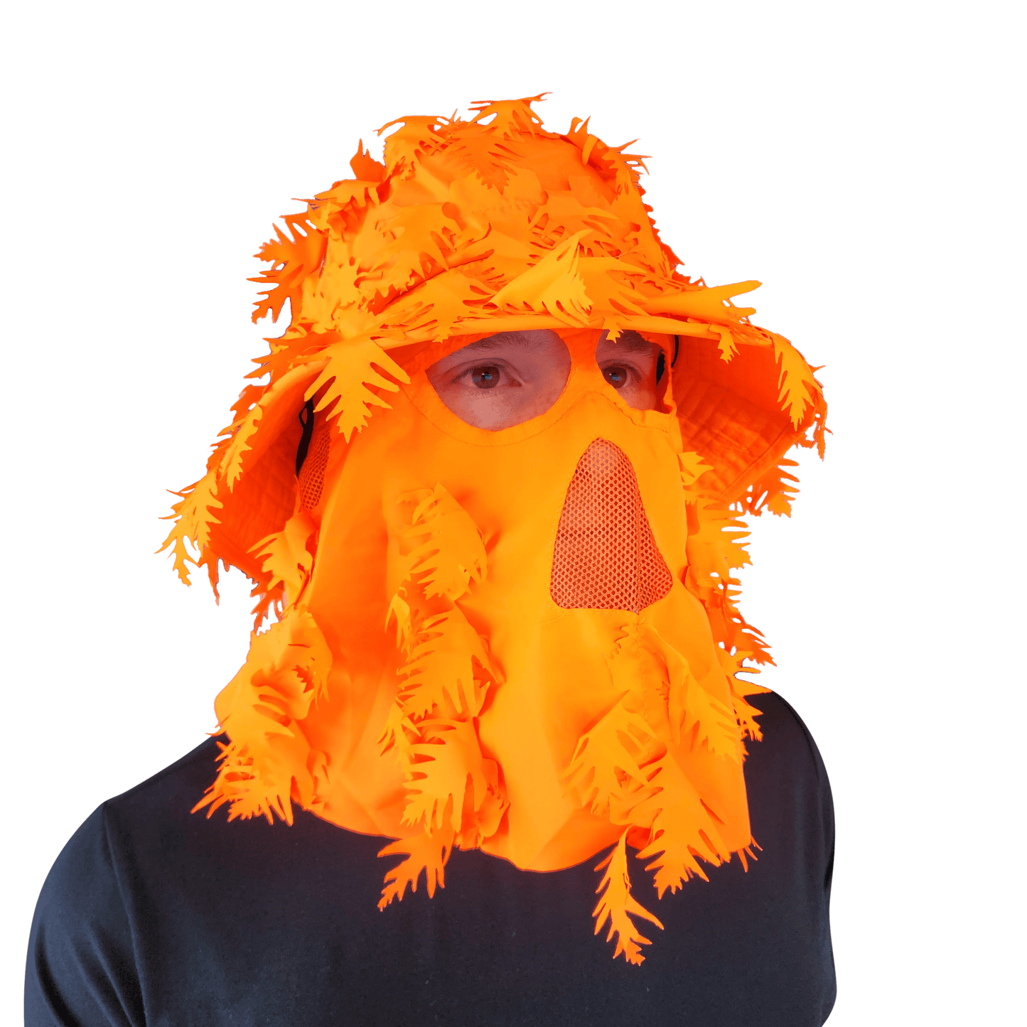 One Size Fits Most SM-XL (Hat size 6 to 8, 54-63cm)Custom Fit with Locking Drawstring Choose From 12 Camo PatternsQuikCamoThe Fowl Depot2-in-1 Leafy Face Mask and Bucket Hat (Adjustable, OSFM)