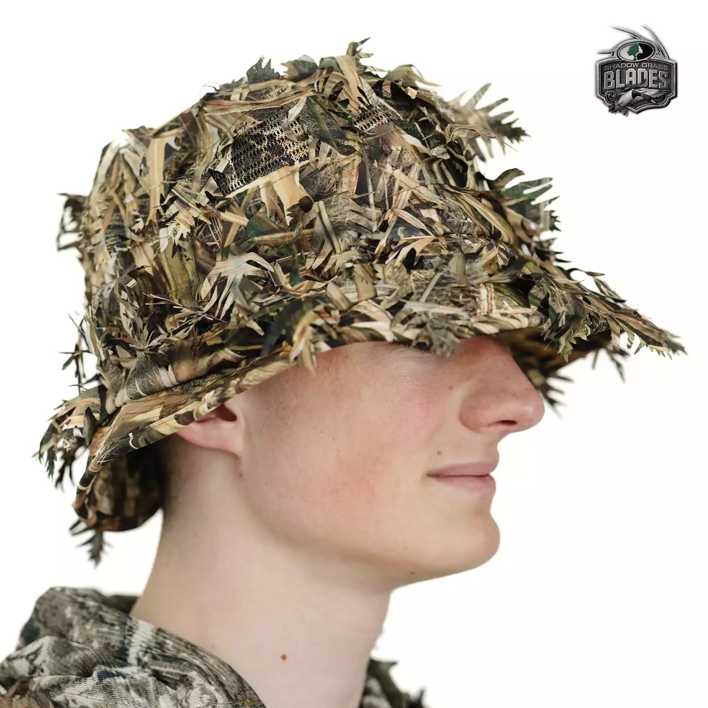 One Size Fits Most SM-XL (Hat size 6 to 8, 54-63cm)Custom Fit with Locking Drawstring Choose From 12 Camo PatternsQuikCamoThe Fowl Depot2-in-1 Leafy Face Mask and Bucket Hat (Adjustable, OSFM)