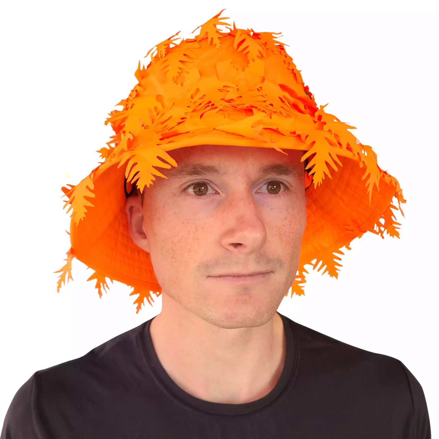 One Size Fits Most SM-XL (Hat size 6 to 8, 54-63cm)Custom Fit with Locking Drawstring Choose From 12 Camo PatternsQuikCamoThe Fowl Depot2-in-1 Leafy Face Mask and Bucket Hat (Adjustable, OSFM)