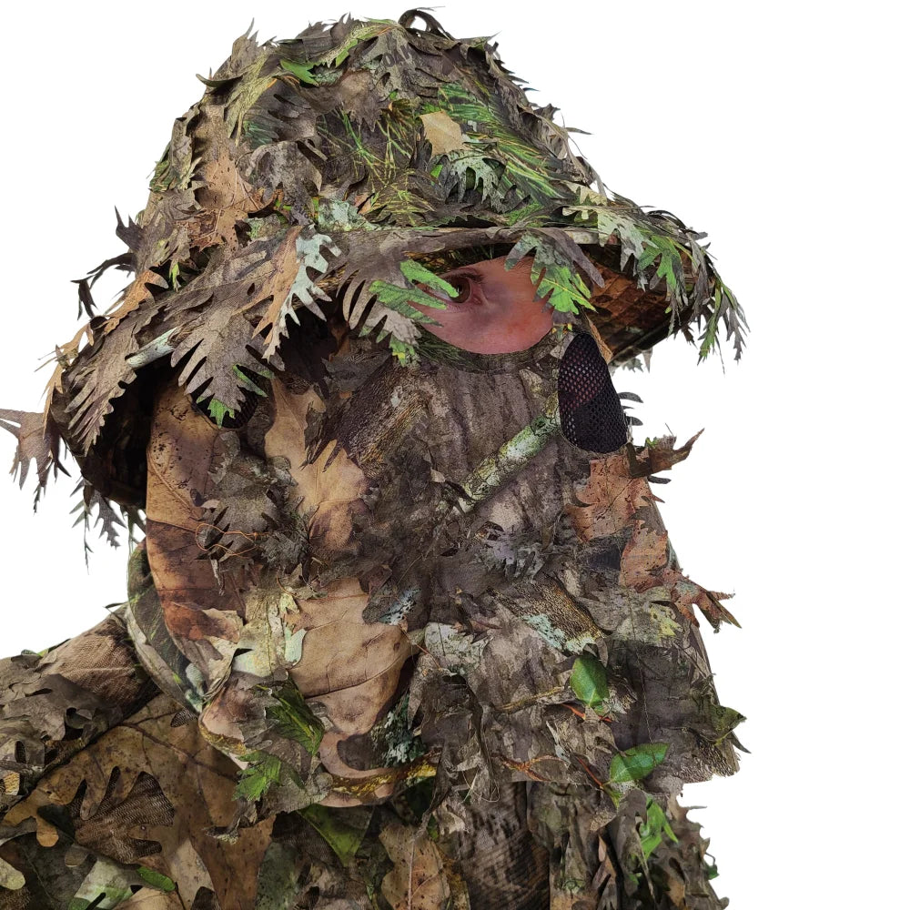 One Size Fits Most SM-XL (Hat size 6 to 8, 54-63cm)Custom Fit with Locking Drawstring Choose From 12 Camo PatternsQuikCamoThe Fowl Depot2-in-1 Leafy Face Mask and Bucket Hat (Adjustable, OSFM)