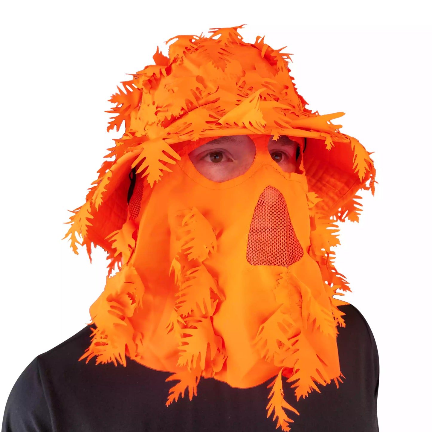 One Size Fits Most SM-XL (Hat size 6 to 8, 54-63cm)Custom Fit with Locking Drawstring Choose From 12 Camo PatternsQuikCamoThe Fowl Depot2-in-1 Leafy Face Mask and Bucket Hat (Adjustable, OSFM)