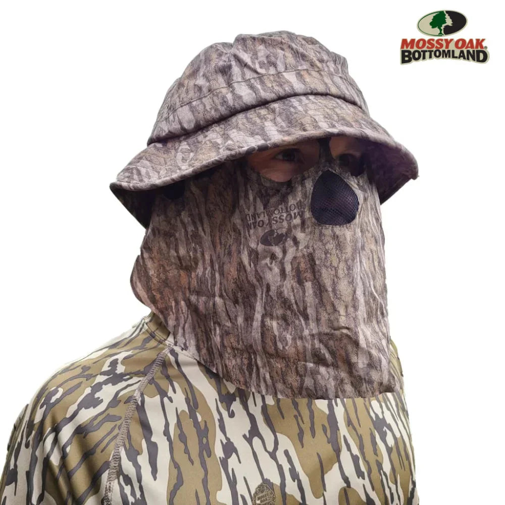 One Size Fits Most SM-XL (Hat size 6 to 8, 54-63cm)Custom Fit with Locking Drawstring Choose From 12 Camo PatternsQuikCamoThe Fowl Depot2-in-1 Leafy Face Mask and Bucket Hat (Adjustable, OSFM)