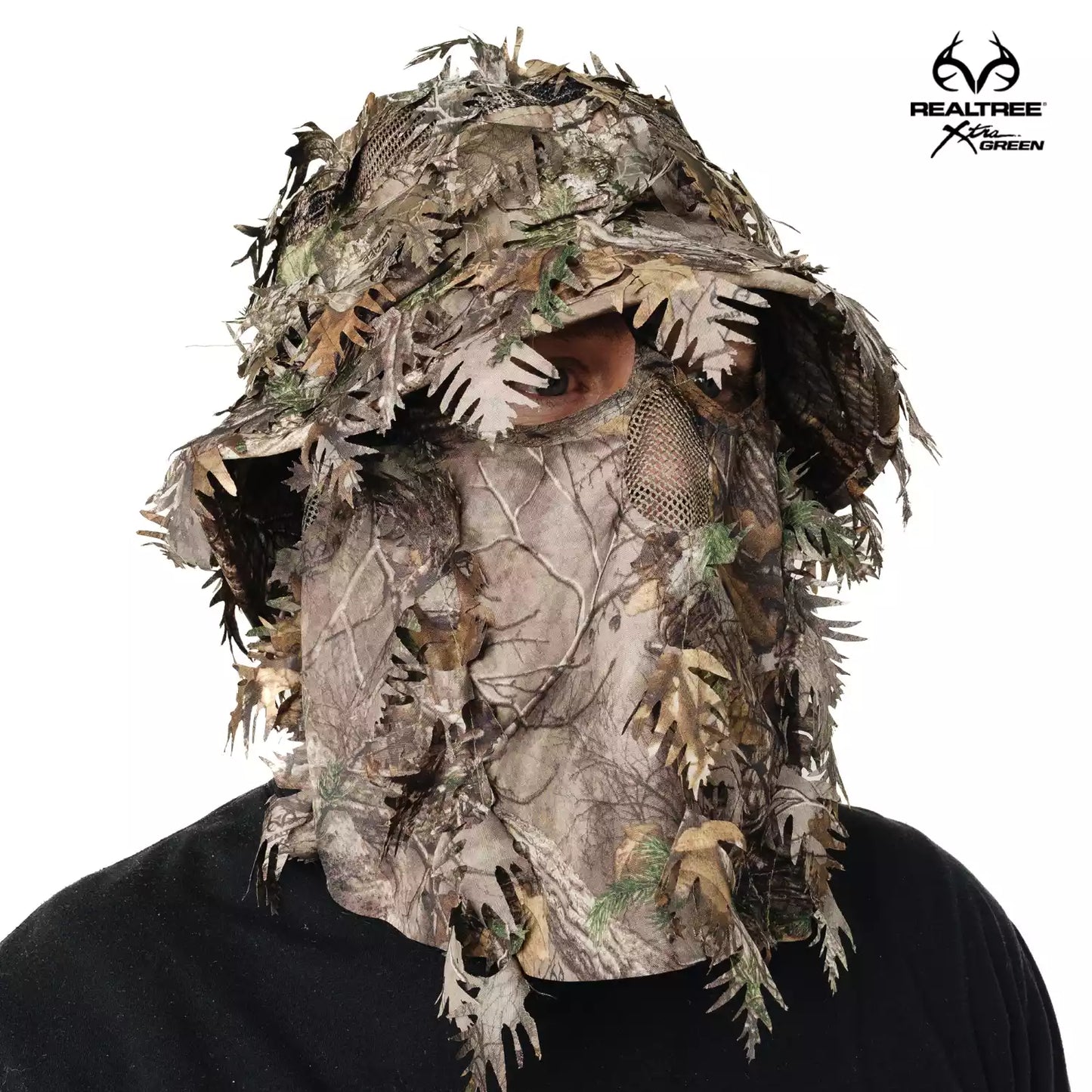 One Size Fits Most SM-XL (Hat size 6 to 8, 54-63cm)Custom Fit with Locking Drawstring Choose From 12 Camo PatternsQuikCamoThe Fowl Depot2-in-1 Leafy Face Mask and Bucket Hat (Adjustable, OSFM)