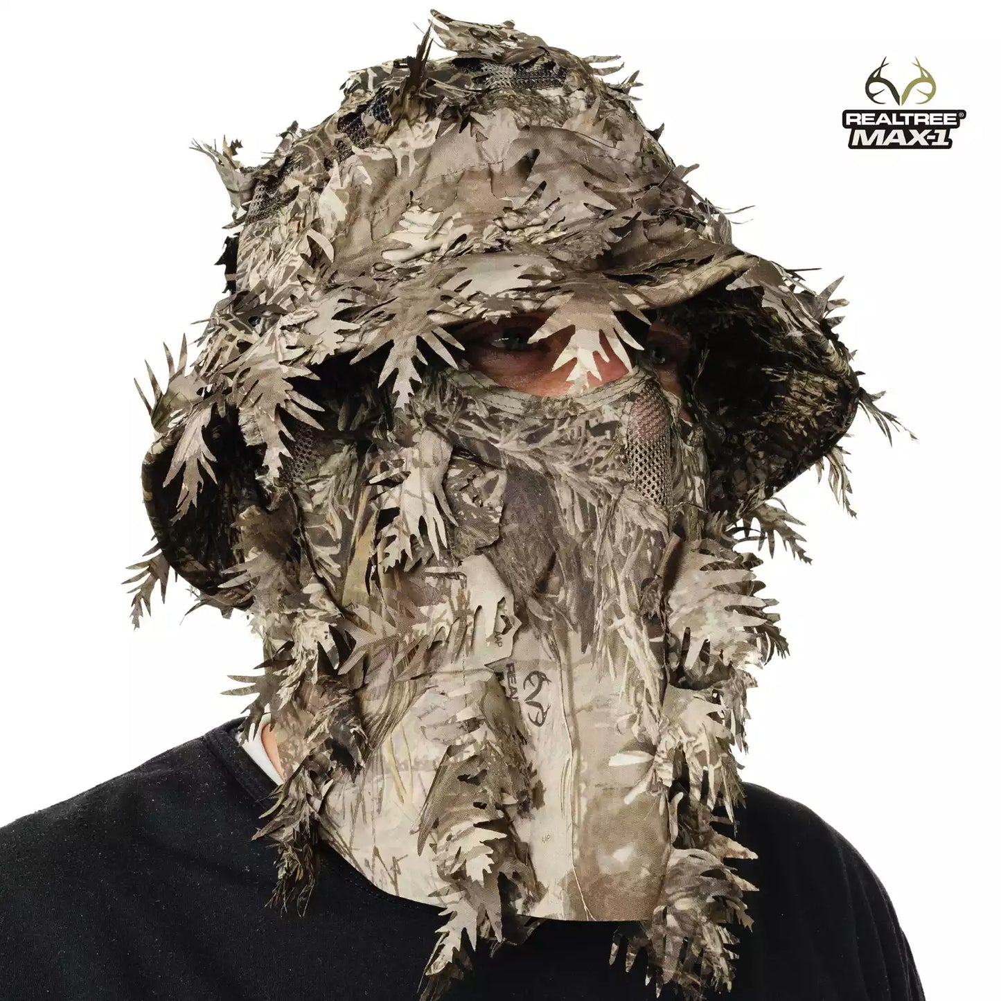 One Size Fits Most SM-XL (Hat size 6 to 8, 54-63cm)Custom Fit with Locking Drawstring Choose From 12 Camo PatternsQuikCamoThe Fowl Depot2-in-1 Leafy Face Mask and Bucket Hat (Adjustable, OSFM)