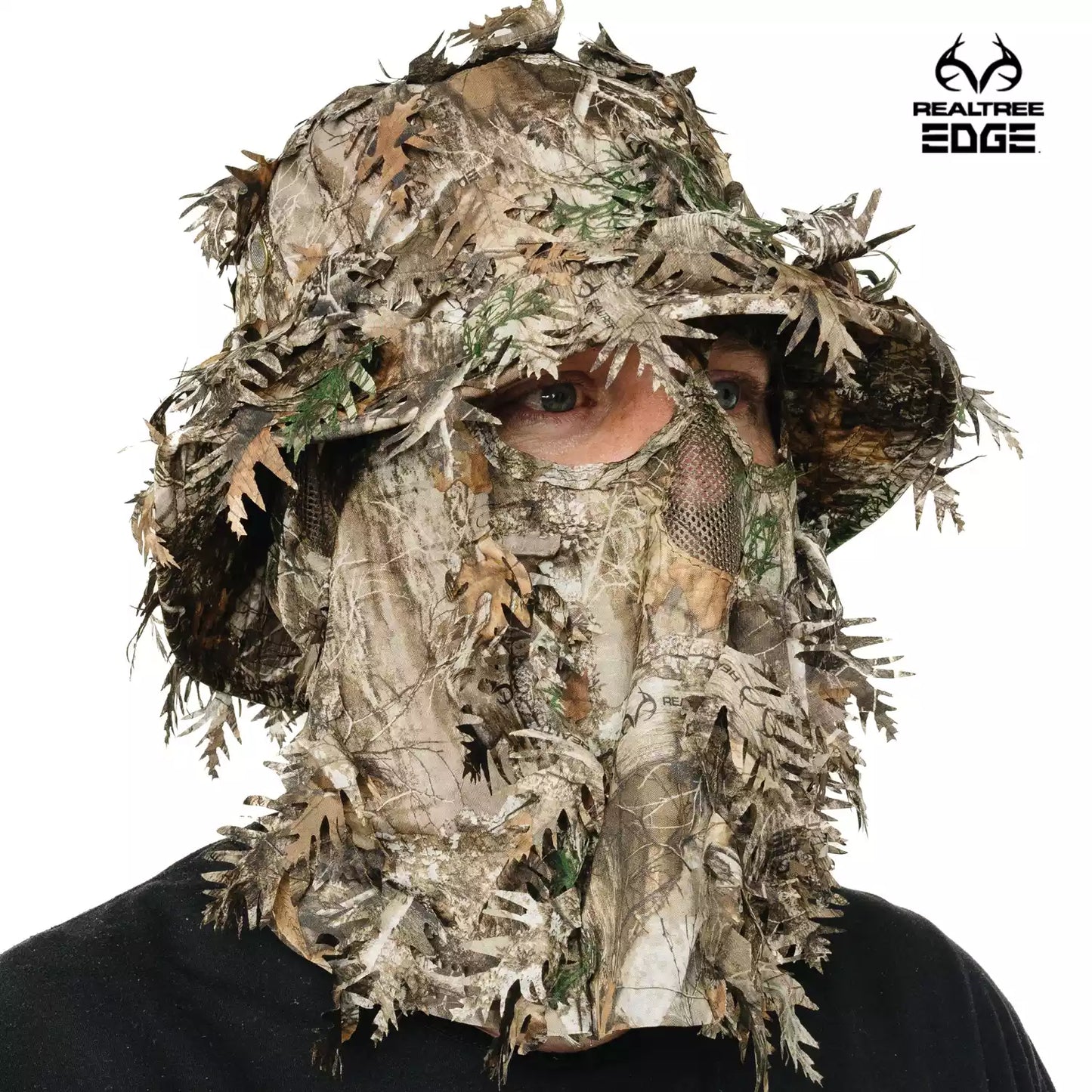 One Size Fits Most SM-XL (Hat size 6 to 8, 54-63cm)Custom Fit with Locking Drawstring Choose From 12 Camo PatternsQuikCamoThe Fowl Depot2-in-1 Leafy Face Mask and Bucket Hat (Adjustable, OSFM)