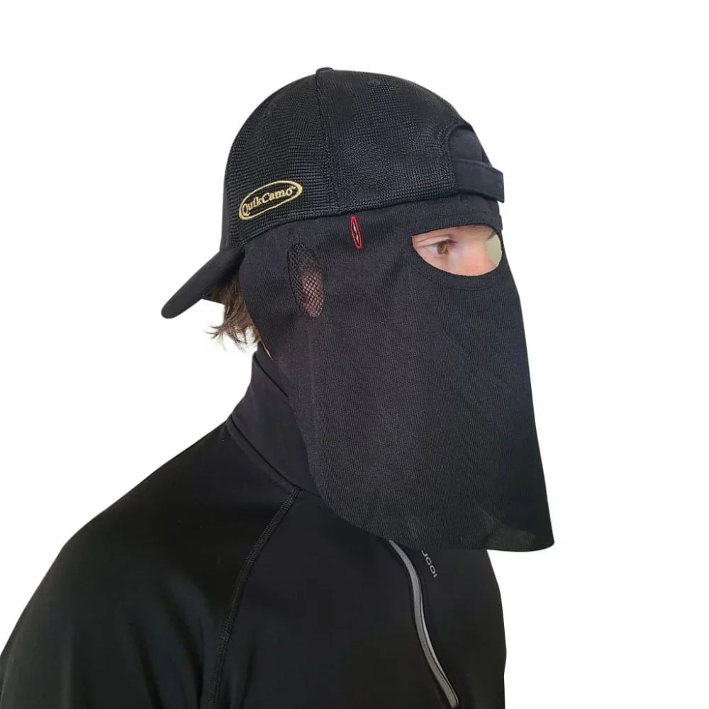 Double Check Your Head Size and Camo Pattern Selection Mask Drops From BACK/REAR of the HatQuikCamoThe Fowl Depot2-in-1 REAR Face Mask and Camo Hat (Fitted)