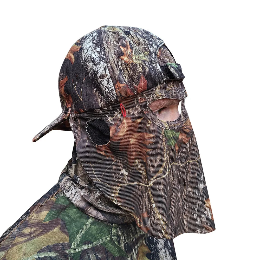 Double Check Your Head Size and Camo Pattern Selection Mask Drops From BACK/REAR of the HatQuikCamoThe Fowl Depot2-in-1 REAR Face Mask and Camo Hat (Fitted)