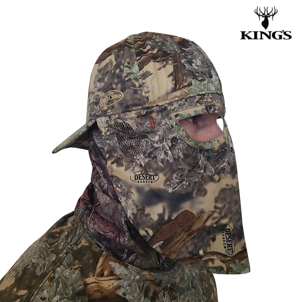 Double Check Your Head Size and Camo Pattern Selection Mask Drops From BACK/REAR of the HatQuikCamoThe Fowl Depot2-in-1 REAR Face Mask and Camo Hat (Fitted)