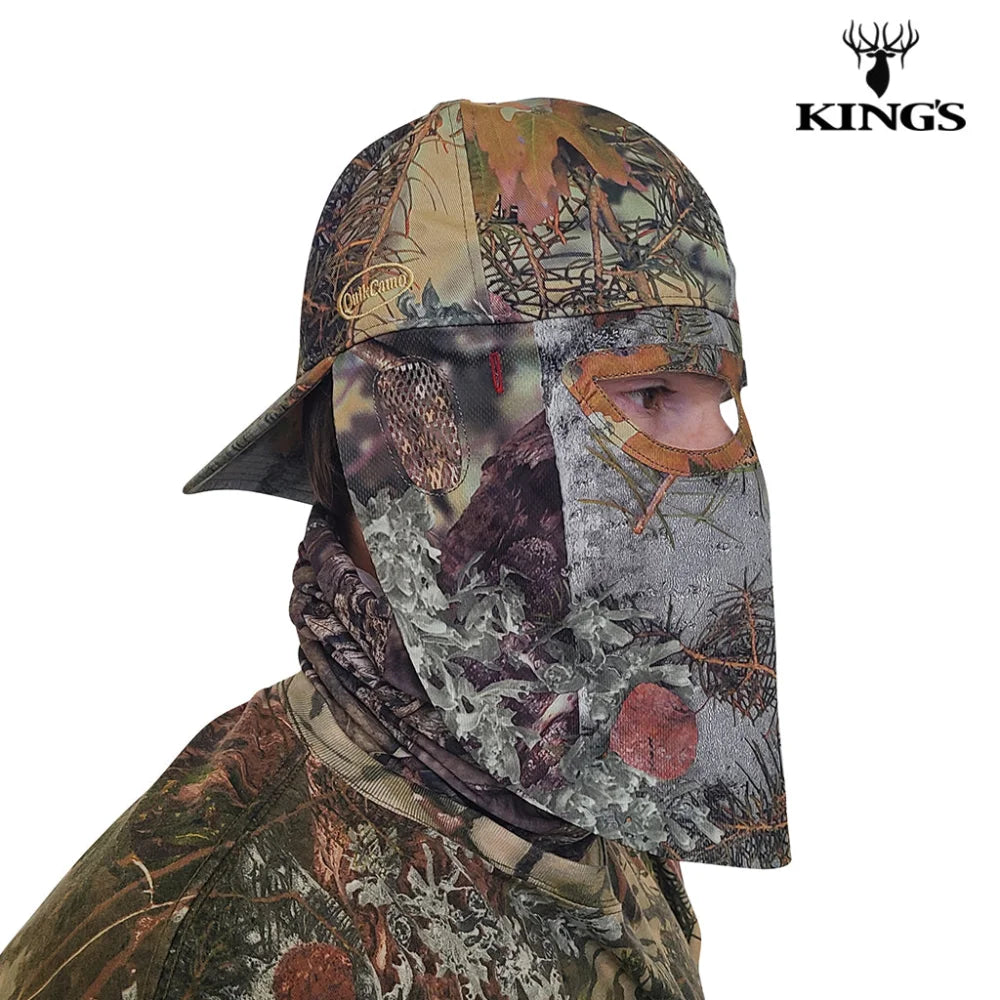 Double Check Your Head Size and Camo Pattern Selection Mask Drops From BACK/REAR of the HatQuikCamoThe Fowl Depot2-in-1 REAR Face Mask and Camo Hat (Fitted)