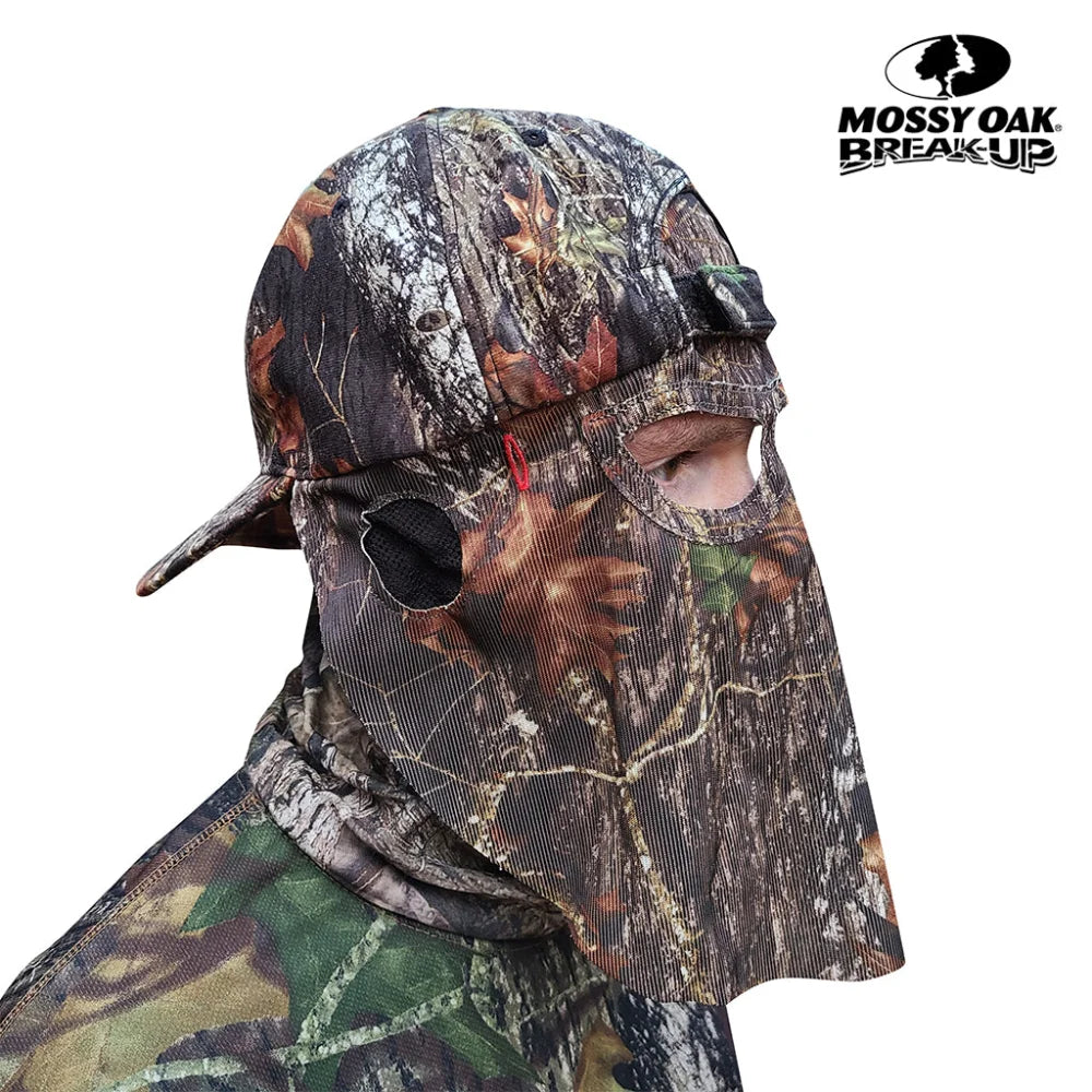 Double Check Your Head Size and Camo Pattern Selection Mask Drops From BACK/REAR of the HatQuikCamoThe Fowl Depot2-in-1 REAR Face Mask and Camo Hat (Fitted)