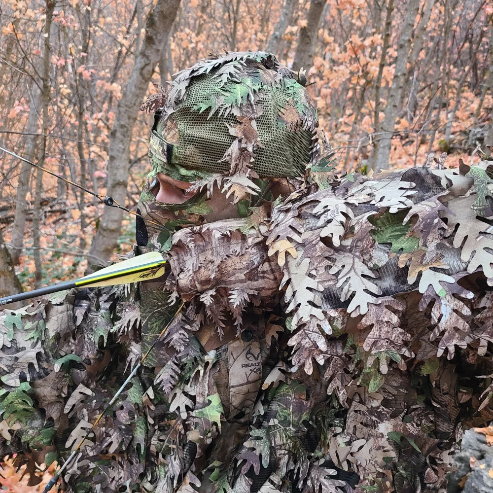 Double Check Your Head Size and Camo Pattern Selection Mask Drops From BACK/REAR of the HatQuikCamoThe Fowl Depot2-in-1 REAR Leafy Face Mask and Camo Hat (Fitted)