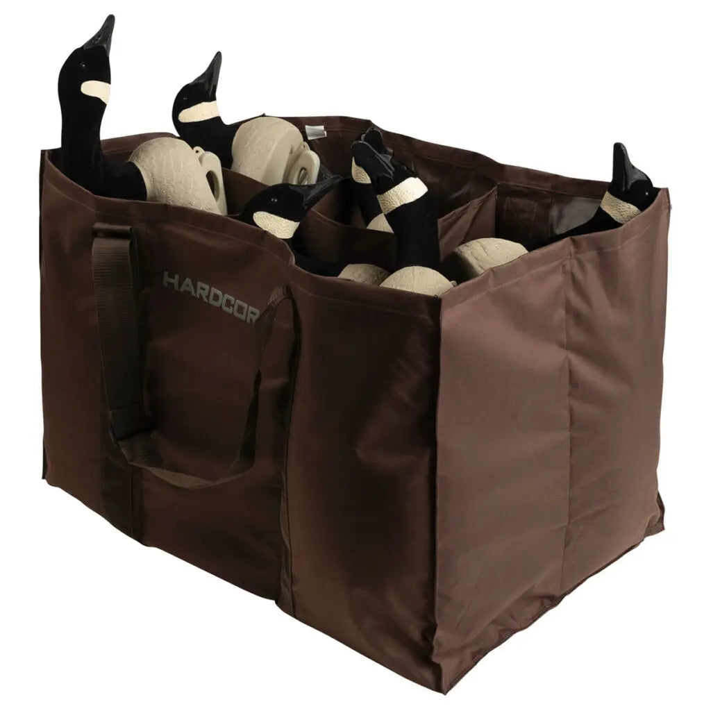 Decoys have gotten pricy these days. Invest a few hundred dollars in a dozen decoys, and you’ll want to take care of them. Flocked finishes are primo for attracting waterfowl but are not the most durable. A quality decoy bag will protect and keep our inve
