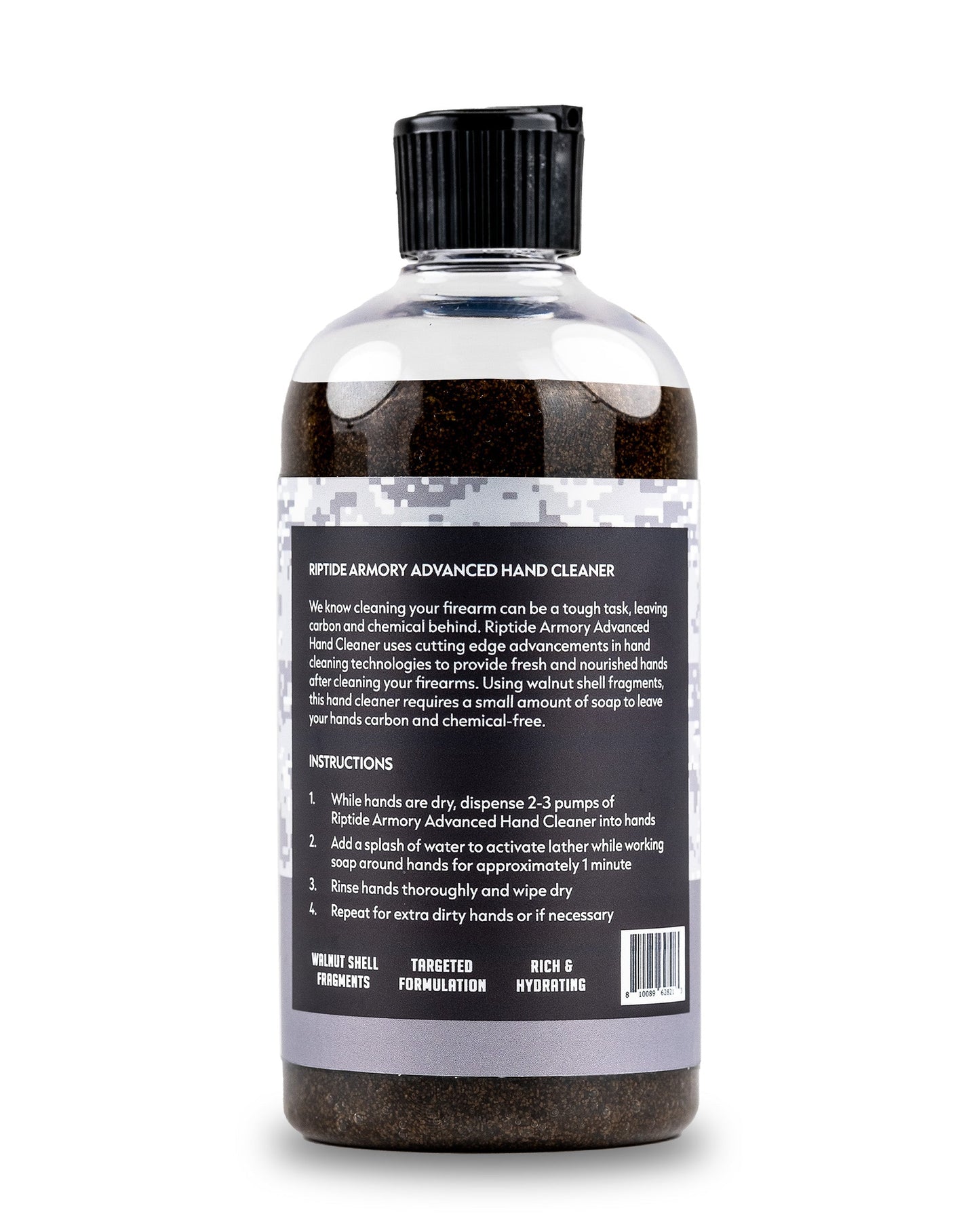Riptide Armory Advanced Hand Cleaner With Walnut Shell Fragments - Use Cutting Edge Advancements to Leave Hands Carbon & Chemical Free - Veteran Founded & Formulated by Former US Navy Seal MOST ADVANCED FORMULATIONS! This high-performance hand soap uses w