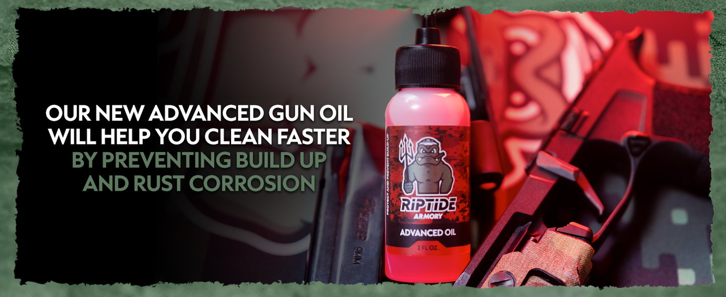 Riptide Armory Advanced Gun Oil - Long Lasting Graphene Protection & Lubricitity - Protect & Prevent Buildup - Safe on All Surfaces - Veteran Founded & Formulated by Former US Navy Seal (2oz) MOST ADVANCED FORMULA! This high-performance, highly protective