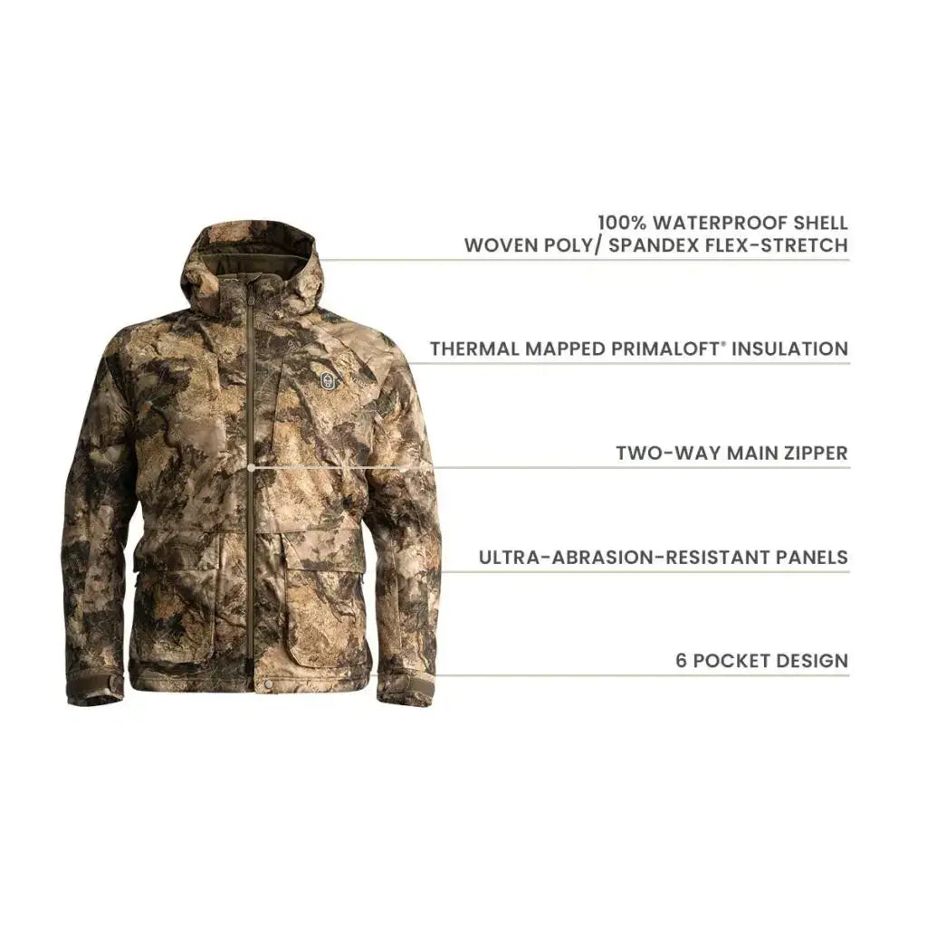 Gear up for tough hunts with the Finisher Extreme Parka & Bib Bundle. Stay warm, dry, and concealed in harsh conditions. | Finisher Extreme Parka & Bib Hunting Bundle