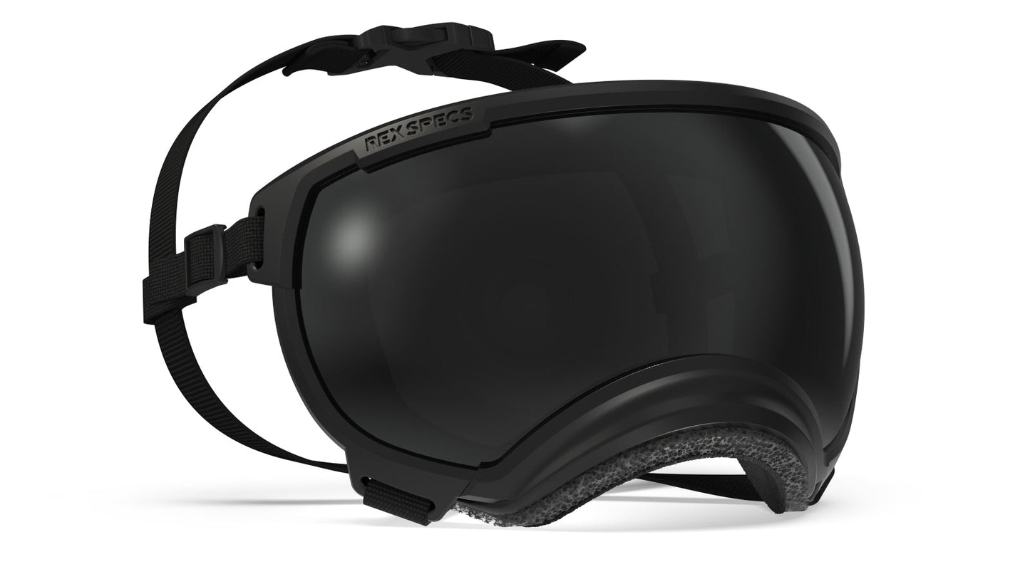 Rex Specs Goggles provide stable, secure eye protection for your dog. Rex Specs are used by professional working dogs deploying from helicopters, simple sunny day strollers, bird flushing hunting dogs and motorcycle-riding pup alike. Wherever and whatever