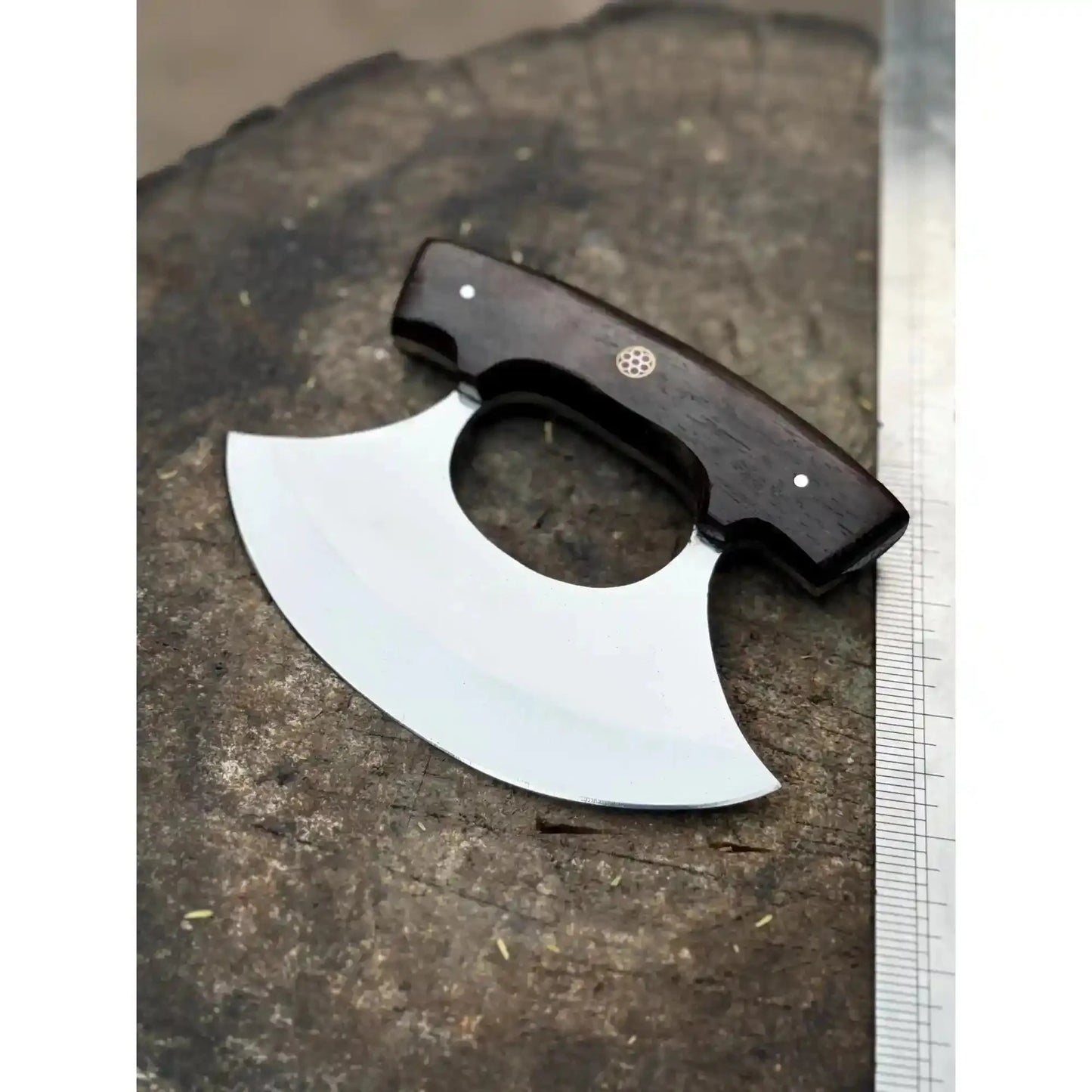 Handcrafted Ulu Chopper Knife – Wenge Wood Handle | Stainless Steel Blade | JW SteelCrafts