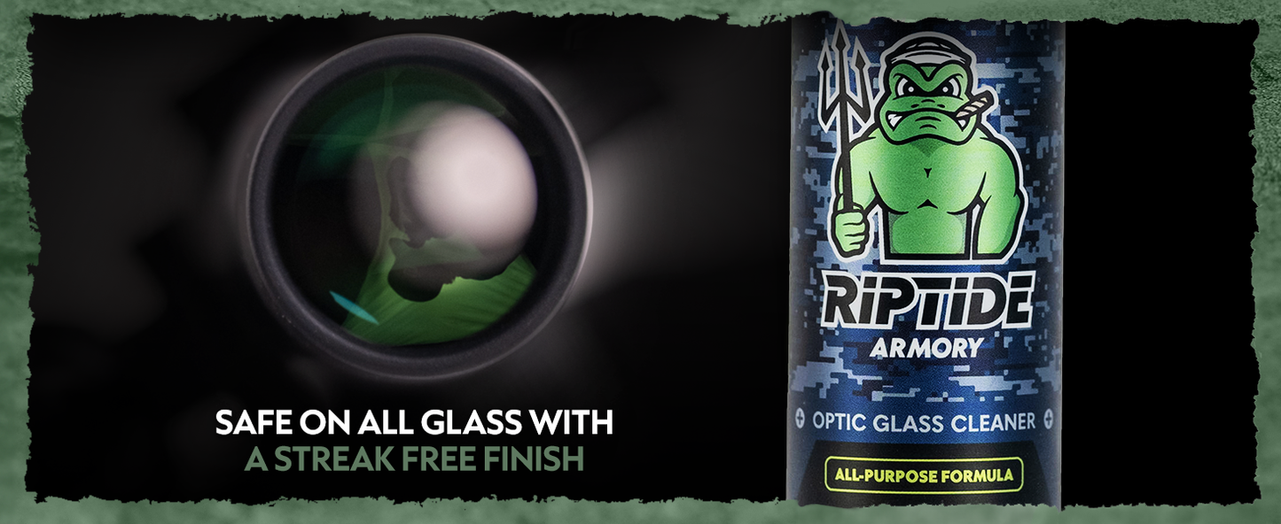 Experience the ultimate solution for pristine optic care with Riptide Armory's Optic Glass Cleaner. Crafted to perfection, this cleaner is designed to meet the meticulous needs of firearm enthusiasts, offering a level of detailing precision that surpasses