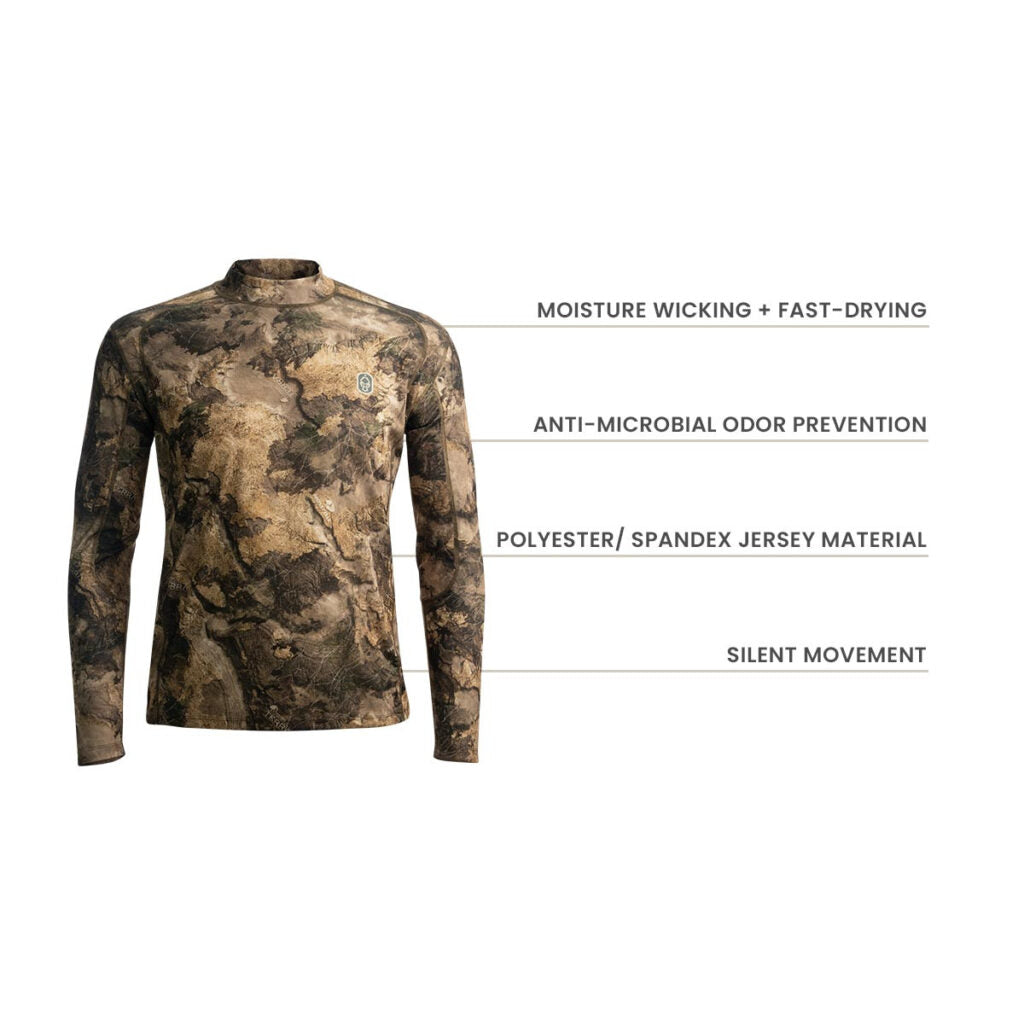 Prepare to elevate your waterfowl hunting experience with the Power T Long Sleeve Crew – a game-changer designed to keep you at the top of your game. Crafted with S3® silver antimicrobial technology, this innovative garment ensures odor prevention, allowi