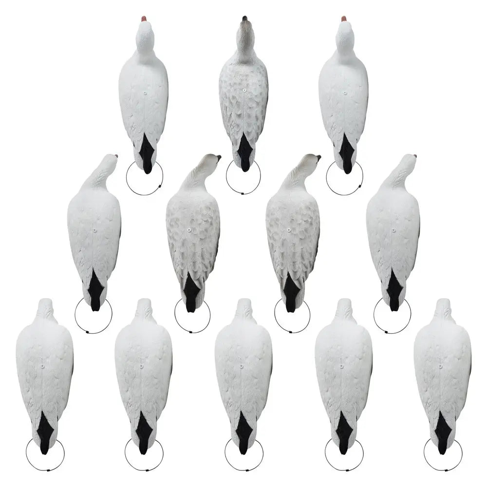 Every detail, feature, and function of Hardcore’s Rugged Series Full Body Snow and Blue goose decoys will change the way you snow goose hunt: forever. Three unique anatomically correct one-piece poses, aligned with Hardcore’s FowlFlex™ Technology create a