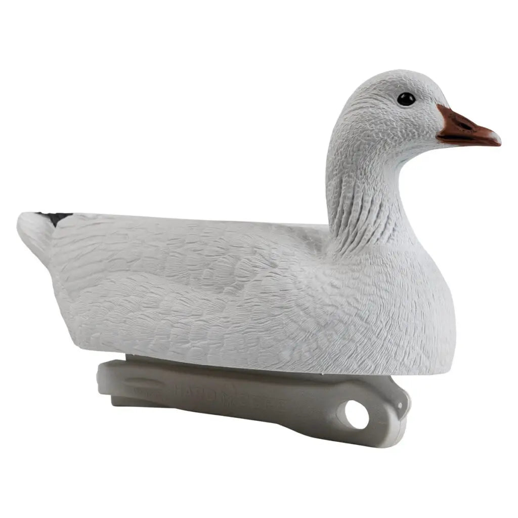 The Hardcore Waterfowl Floater Sentry Adult Snow Goose decoy 6-pack is tough as nails and feature-rich. Our ultra-durable FowlFlex™ technology withstands everyday abuse while our WhaleTail™ keel and true-to-life paint schemes create lifelike movements and