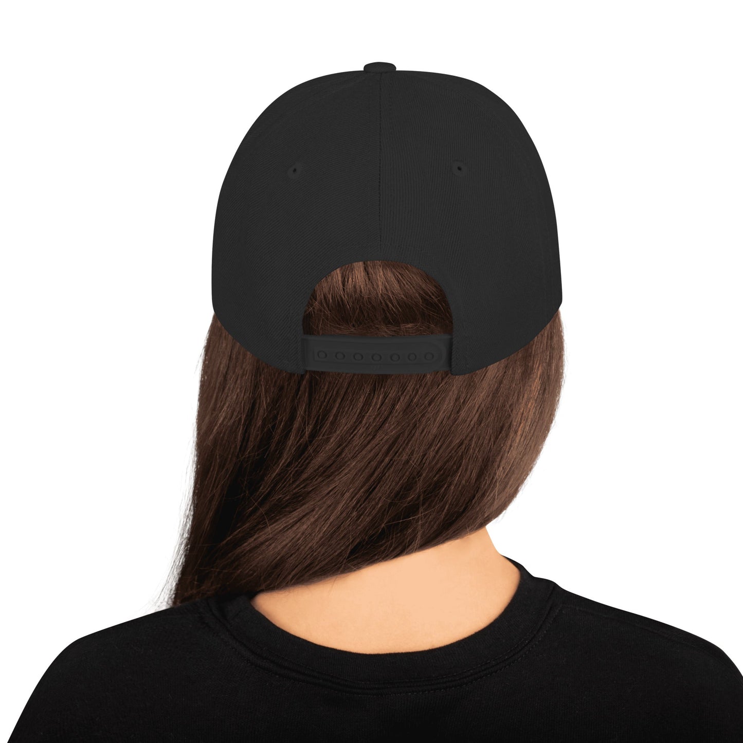 This hat is structured with a classic fit, flat brim, and full buckram. The adjustable snap closure makes it a comfortable, one-size-fits-most hat. • 80% acrylic, 20% wool • Green Camo is 60% cotton, 40% polyester • Structured, 6-panel, high-profile • 6 e