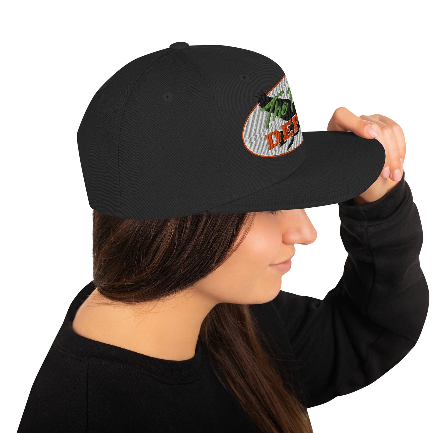 This hat is structured with a classic fit, flat brim, and full buckram. The adjustable snap closure makes it a comfortable, one-size-fits-most hat. • 80% acrylic, 20% wool • Green Camo is 60% cotton, 40% polyester • Structured, 6-panel, high-profile • 6 e