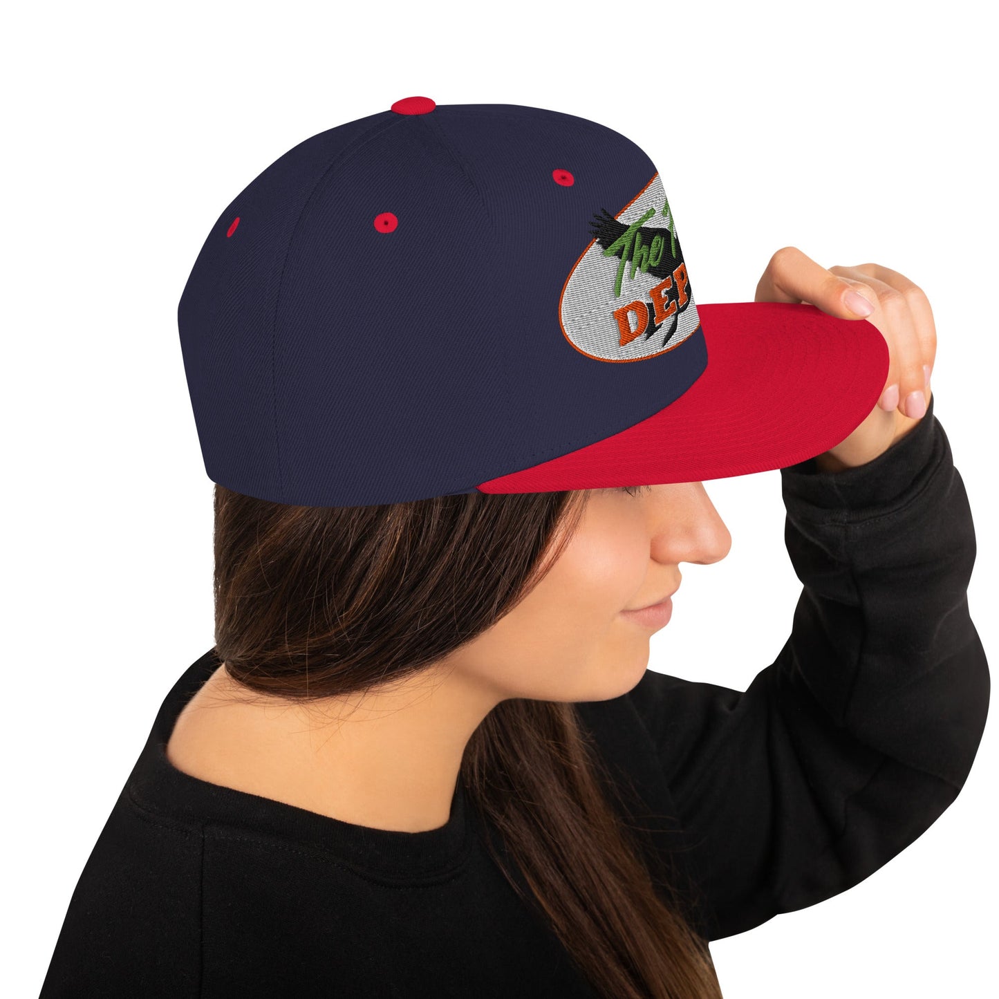 This hat is structured with a classic fit, flat brim, and full buckram. The adjustable snap closure makes it a comfortable, one-size-fits-most hat. • 80% acrylic, 20% wool • Green Camo is 60% cotton, 40% polyester • Structured, 6-panel, high-profile • 6 e
