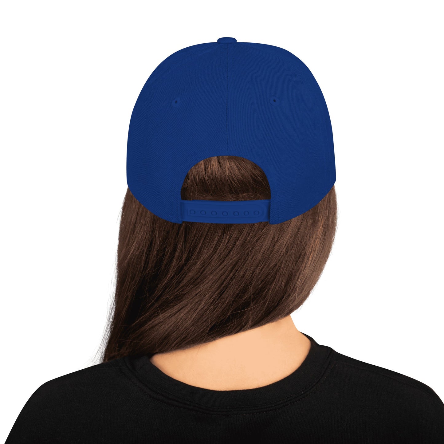 This hat is structured with a classic fit, flat brim, and full buckram. The adjustable snap closure makes it a comfortable, one-size-fits-most hat. • 80% acrylic, 20% wool • Green Camo is 60% cotton, 40% polyester • Structured, 6-panel, high-profile • 6 e