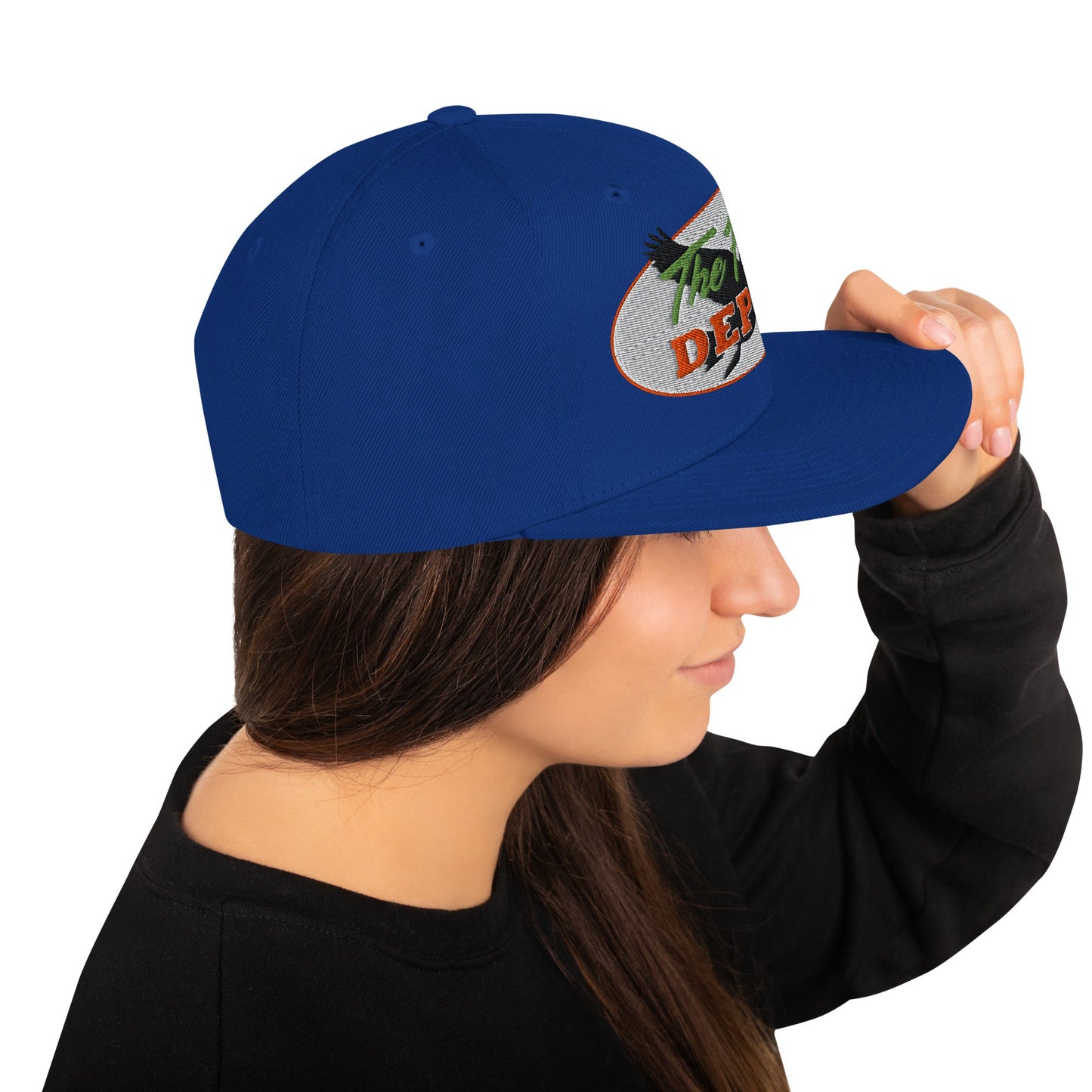 This hat is structured with a classic fit, flat brim, and full buckram. The adjustable snap closure makes it a comfortable, one-size-fits-most hat. • 80% acrylic, 20% wool • Green Camo is 60% cotton, 40% polyester • Structured, 6-panel, high-profile • 6 e