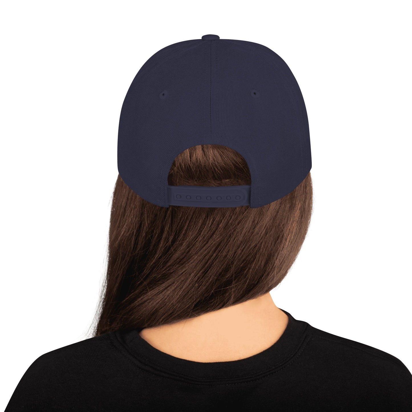 This hat is structured with a classic fit, flat brim, and full buckram. The adjustable snap closure makes it a comfortable, one-size-fits-most hat. • 80% acrylic, 20% wool • Green Camo is 60% cotton, 40% polyester • Structured, 6-panel, high-profile • 6 e