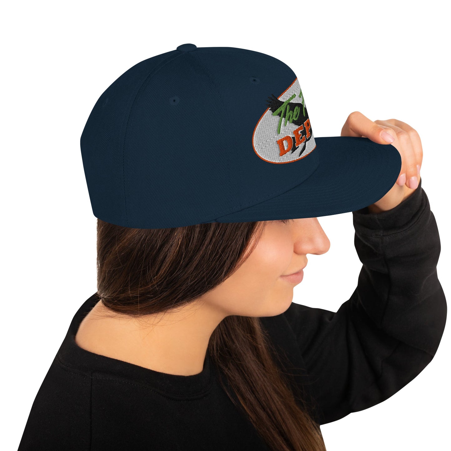 This hat is structured with a classic fit, flat brim, and full buckram. The adjustable snap closure makes it a comfortable, one-size-fits-most hat. • 80% acrylic, 20% wool • Green Camo is 60% cotton, 40% polyester • Structured, 6-panel, high-profile • 6 e