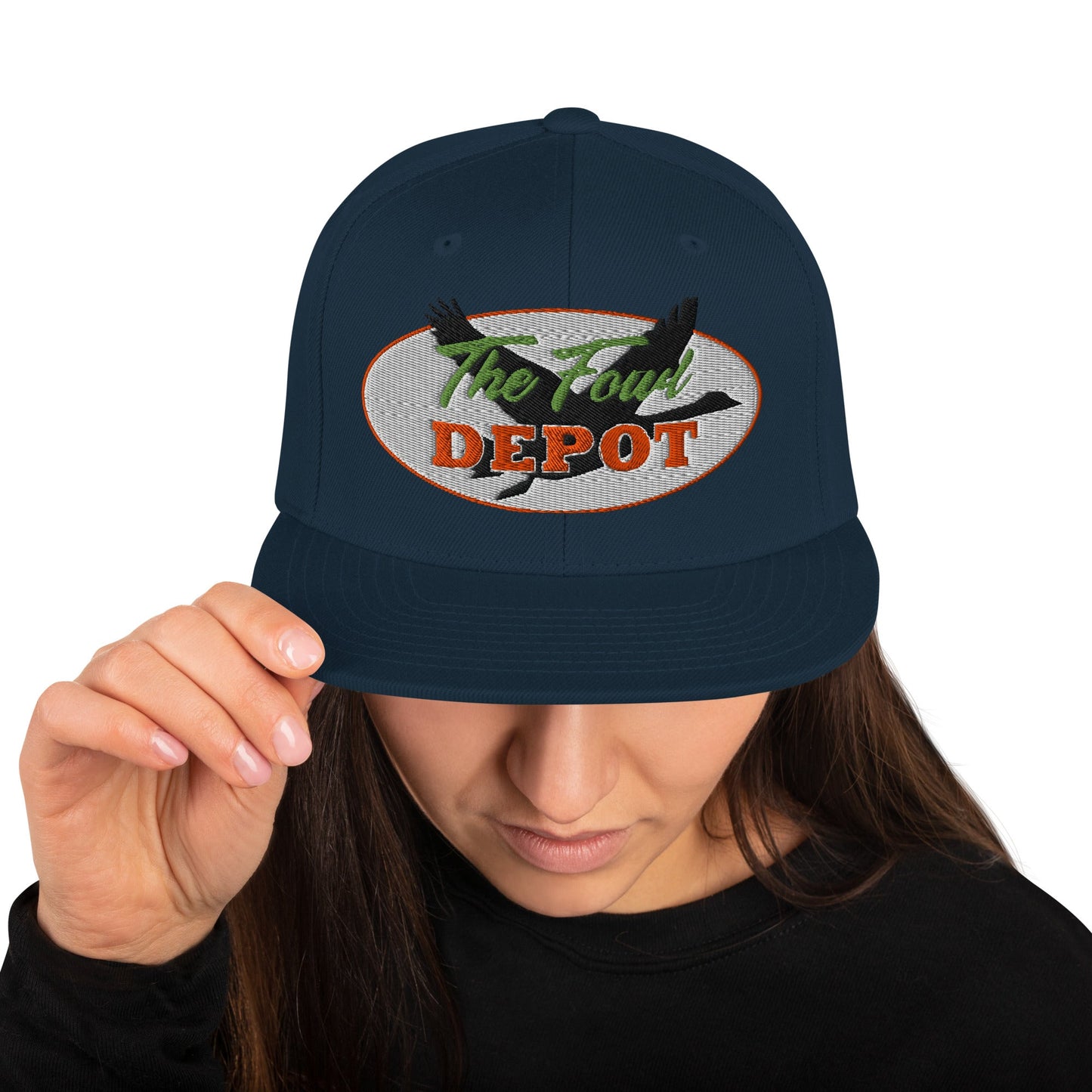 This hat is structured with a classic fit, flat brim, and full buckram. The adjustable snap closure makes it a comfortable, one-size-fits-most hat. • 80% acrylic, 20% wool • Green Camo is 60% cotton, 40% polyester • Structured, 6-panel, high-profile • 6 e