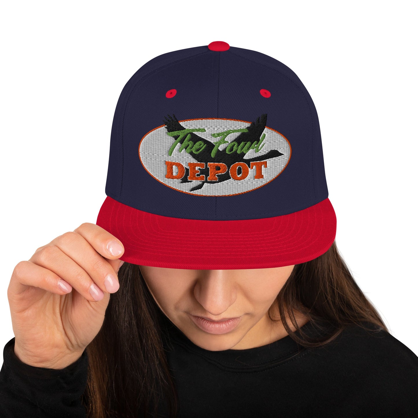 This hat is structured with a classic fit, flat brim, and full buckram. The adjustable snap closure makes it a comfortable, one-size-fits-most hat. • 80% acrylic, 20% wool • Green Camo is 60% cotton, 40% polyester • Structured, 6-panel, high-profile • 6 e