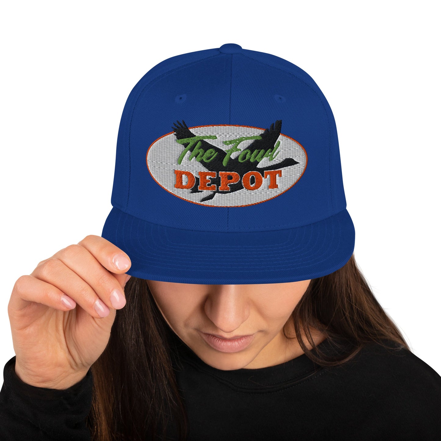 This hat is structured with a classic fit, flat brim, and full buckram. The adjustable snap closure makes it a comfortable, one-size-fits-most hat. • 80% acrylic, 20% wool • Green Camo is 60% cotton, 40% polyester • Structured, 6-panel, high-profile • 6 e