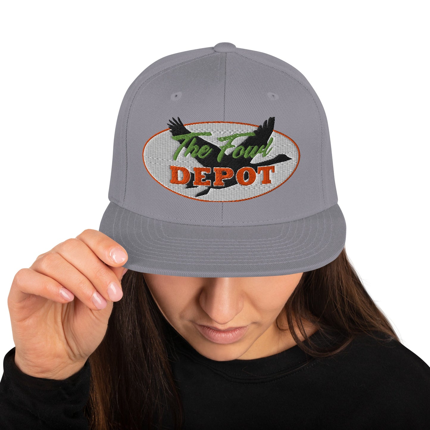 This hat is structured with a classic fit, flat brim, and full buckram. The adjustable snap closure makes it a comfortable, one-size-fits-most hat. • 80% acrylic, 20% wool • Green Camo is 60% cotton, 40% polyester • Structured, 6-panel, high-profile • 6 e
