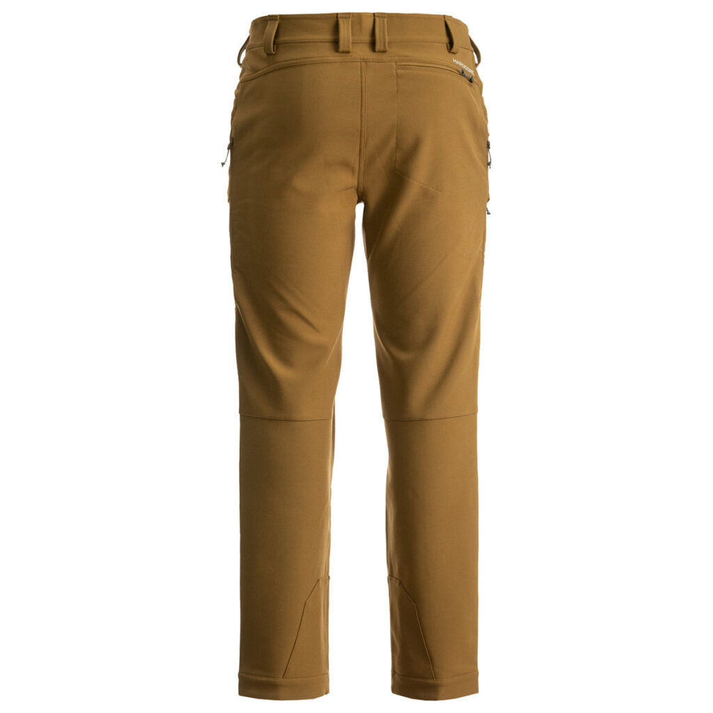 The new Softshell Pant is perfectly engineered with tech-savvy features including side seam vent zippers that can be opened for cooling down when midday temps peak, or during laborious hikes in and out. The gusseted crotch and articulated knees offer outs
