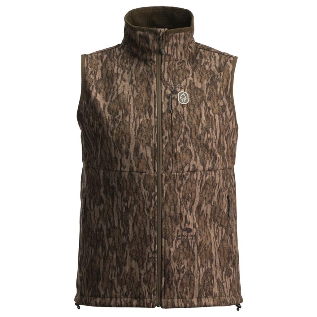The new Softshell Vest is windproof, breathable, and highly water-resistant, while simultaneously allowing for mobility and providing comfort not always associated with hunting clothes. The outer shell features a DWR-treated four-way stretch, smooth ripst