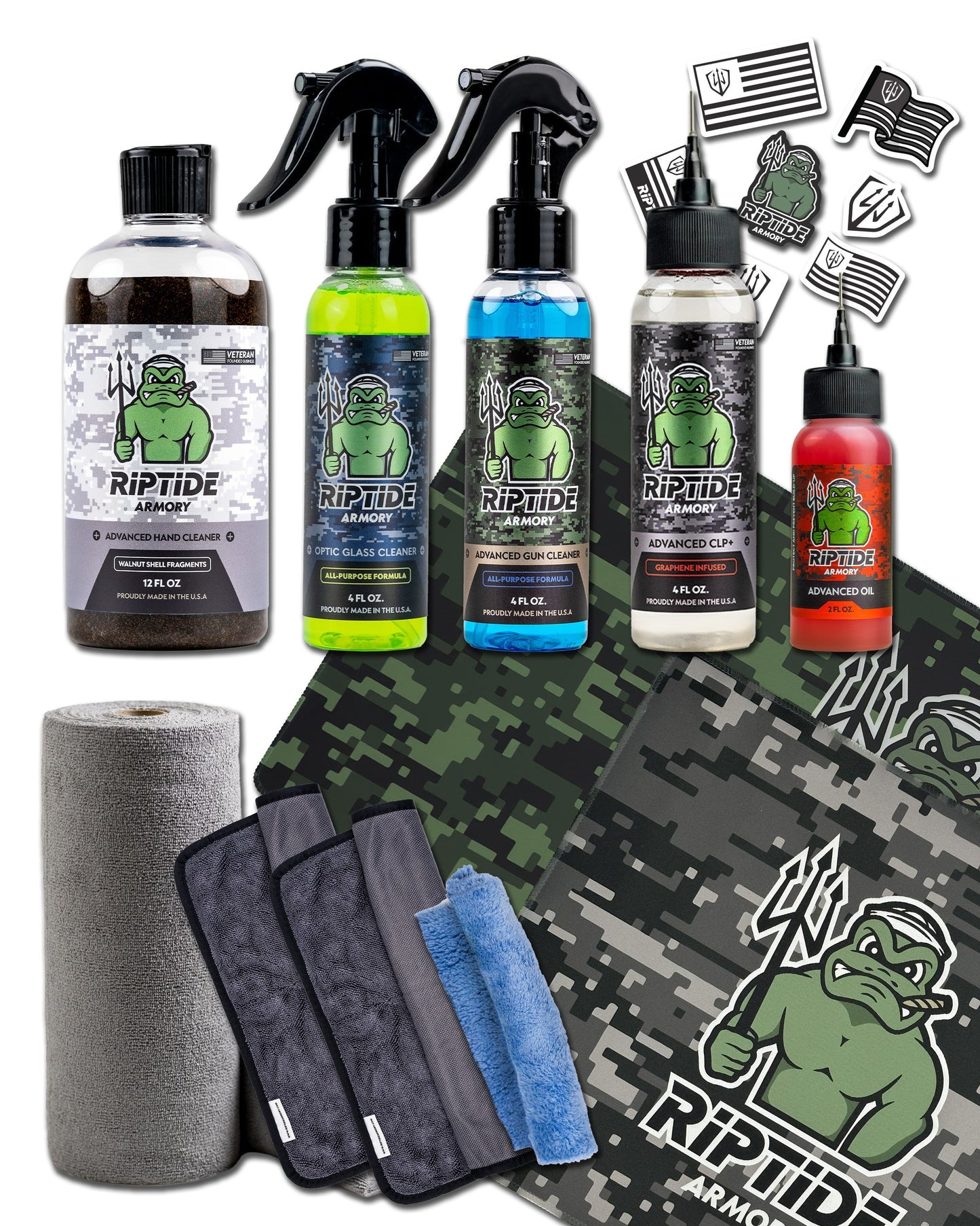 Stop searching for every solution you need to maintain your firearms! Ensure your firearms perform flawlessly with our Ultimate Cleaning Kit, meticulously crafted to meet every need of avid shooters and firearm enthusiasts. Designed for precision and reli