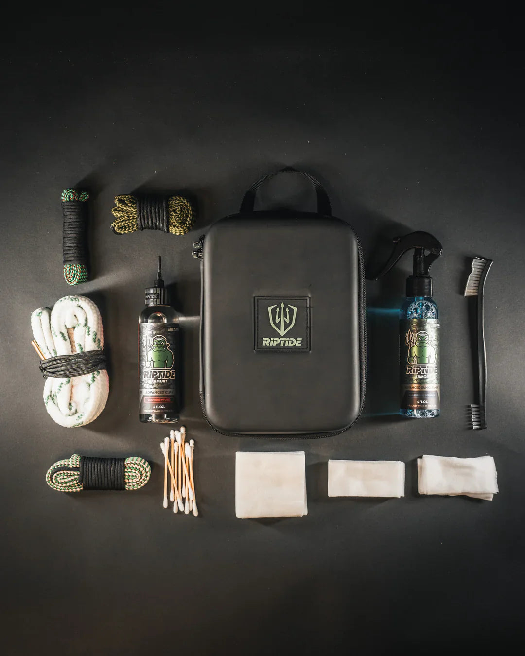 The Ultimate Gun Cleaning Kit - Leather Case was designed to provide the ultimate cleaning solution with everything you need and nothing more. This kit includes a 9mm, 12GA, .30 cal, and .22 Bore Snakes which also fits for .223/5.56, a double-ended nylon
