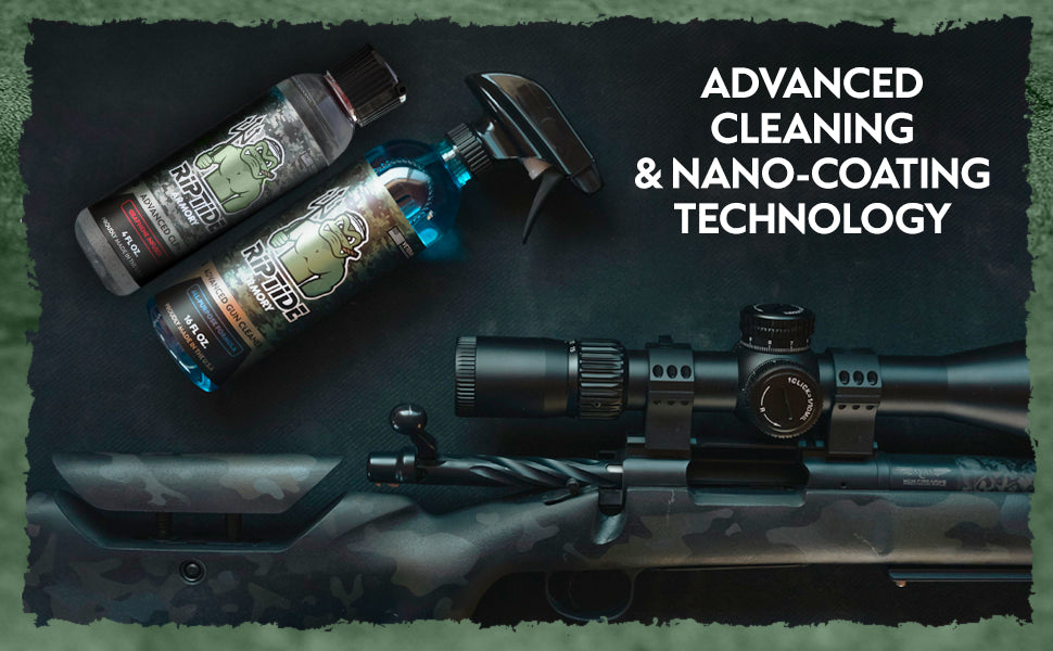 Riptide Armory Advanced Gun Cleaner & CLP+ Graphene 4oz 2 Step Kit - Cleans, Lubes, Protects Targeted Long-Lasting Formula - Nano Coat Technology - Veteran Owned & Formulated by Former US Navy Seal MOST ADVANCED FORMULATIONS! This high-performance, 2-step