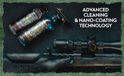 Riptide Armory Advanced Gun Cleaner & CLP+ Graphene 4oz 2 Step Kit - Cleans, Lubes, Protects Targeted Long-Lasting Formula - Nano Coat Technology - Veteran Owned & Formulated by Former US Navy Seal MOST ADVANCED FORMULATIONS! This high-performance, 2-step
