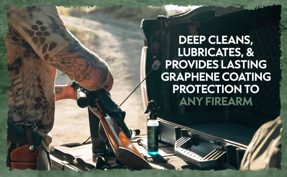 Riptide Armory Advanced Gun Cleaner & CLP+ Graphene 4oz 2 Step Kit - Cleans, Lubes, Protects Targeted Long-Lasting Formula - Nano Coat Technology - Veteran Owned & Formulated by Former US Navy Seal MOST ADVANCED FORMULATIONS! This high-performance, 2-step