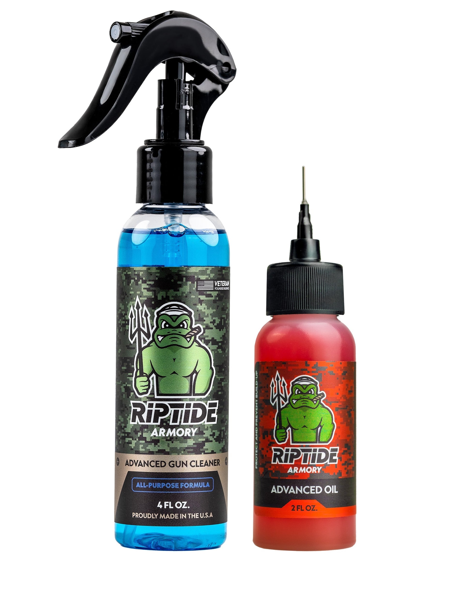 Riptide Armory Advanced Gun Cleaner & Advanced Oil 2 Step Kit - Cleans, Lubes, Protects Targeted Long-Lasting Formula - Nano Coat Technology - Veteran Owned & Formulated by Former US Navy Seal MOST ADVANCED FORMULATIONS! This high-performance, 2-step gun